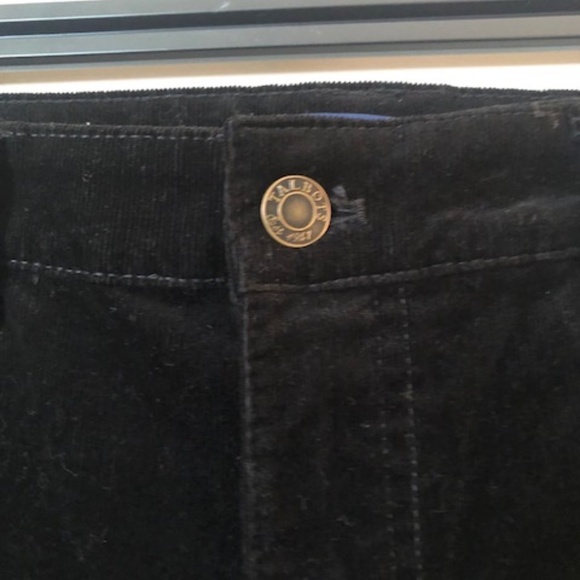 Talbots High-Rise Straight Leg Black Thin Corduroy Pants Size 8 - Picture 10 of 13